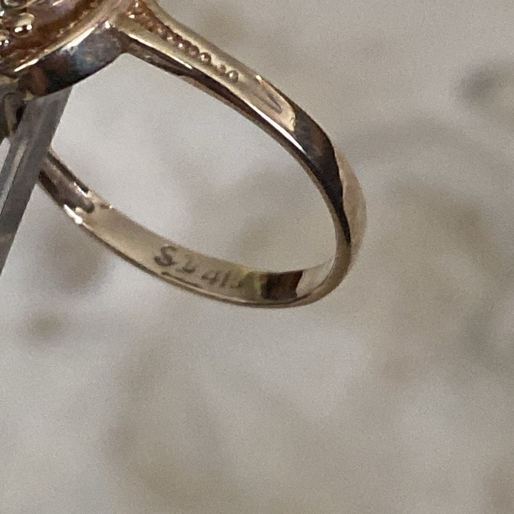 10K Yellow Gold European Made Genuine Ruby & Diamond Ring - Picture 10 of 12